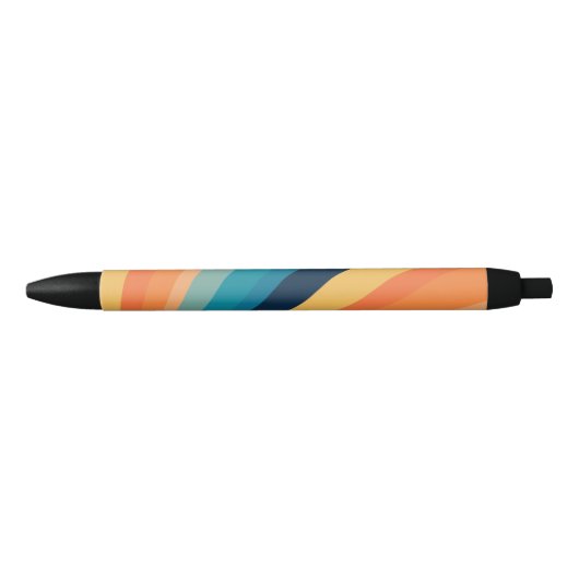 Retro-zonnestralen Zwarte Inkt Pen (Voorkant)