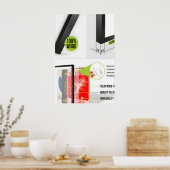 Retro zonnezonnehoface-kunstprint Hemels mysticism Poster (Keuken)