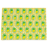 Retro Zonnige Gele Citroenen Groot Cadeauzakje (Voorkant)