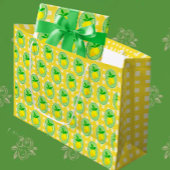 Retro Zonnige Gele Citroenen Groot Cadeauzakje