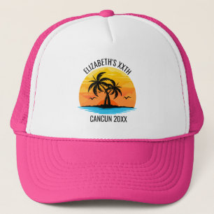 Retro Zonsondergang 20e 30e 40e 50e 60 Verjaardag Trucker Pet