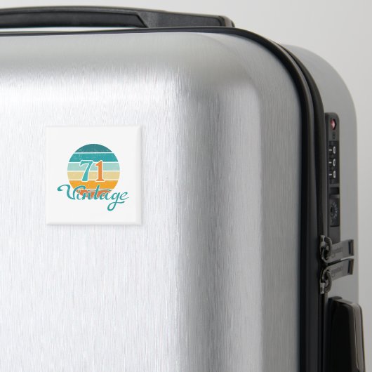 Retro Zonsondergang 71 Vintage Vervuild Magneet (Insitu (bagage))