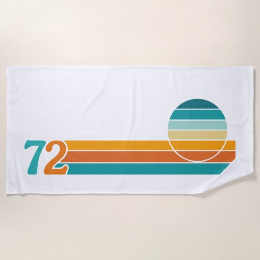 Retro Zonsondergang 72 Strandlaken (Voorkant)
