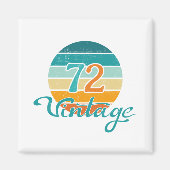Retro Zonsondergang 72 Vintage Vervuild Magneet (Voorkant)