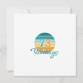 Retro Zonsondergang 73 Vintage Vervuild Kaart (Achterkant)