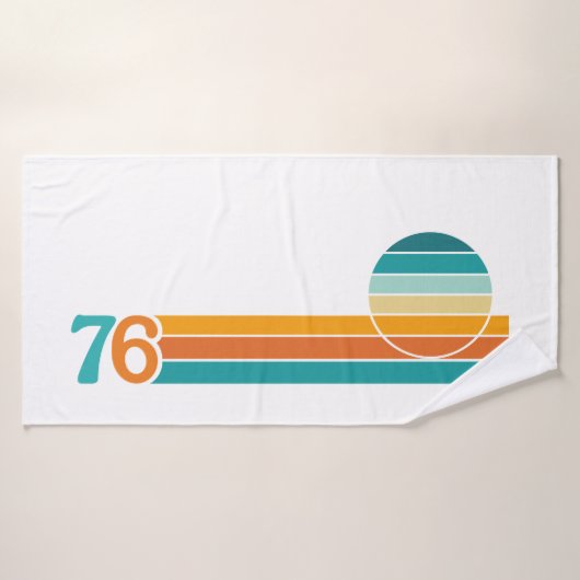 Retro Zonsondergang 76 Badhanddoek (Badhanddoek)