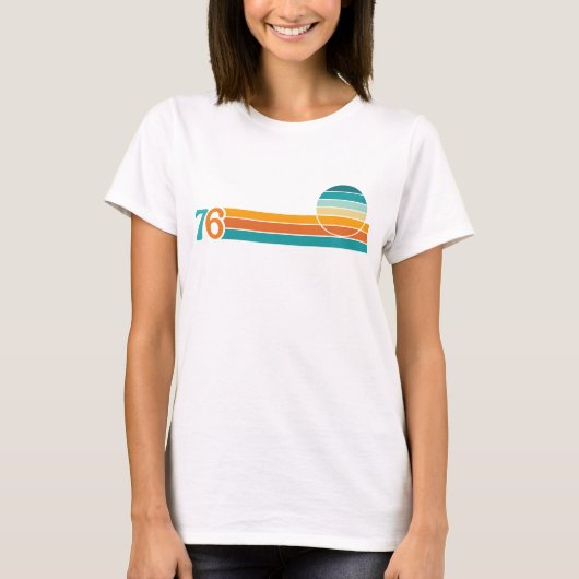 Retro Zonsondergang 76 T-shirt (Voorkant)