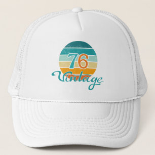 Retro Zonsondergang 76 Vintage Vervuild Trucker Pet