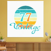 Retro Zonsondergang 77 Vintage Vervuild Canvas Afdruk (Insitu (Woonkamer))