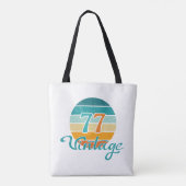 Retro Zonsondergang 77 Vintage Vervuild Tote Bag (Achterkant)