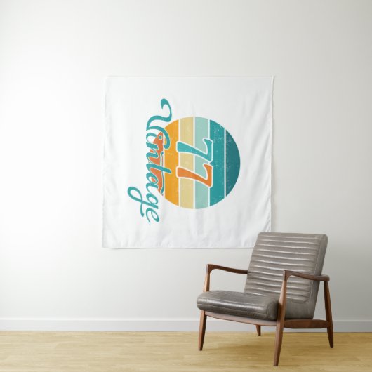 Retro Zonsondergang 77 Vintage Vervuild Wandkleed (In Situ (horizontaal))