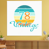 Retro Zonsondergang 78 Vintage Vervuild Canvas Afdruk (Insitu (Woonkamer))