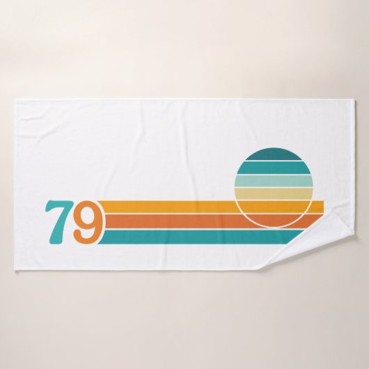Retro Zonsondergang 79 Badhanddoek (Badhanddoek)