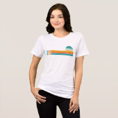 Retro Zonsondergang 79 Tri-Blend Shirt (Voorkant volledig)