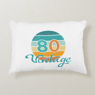 Retro Zonsondergang 80 Vintage Vervuild Accent Kussen