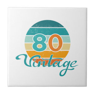 Retro Zonsondergang 80 Vintage Vervuild Tegeltje