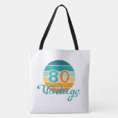 Retro Zonsondergang 80 Vintage Vervuild Tote Bag (Voorkant)