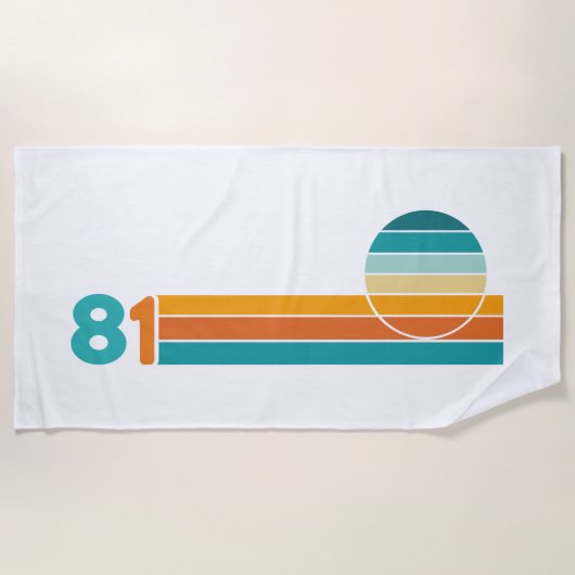 Retro Zonsondergang 81 Strandlaken (Voorkant)