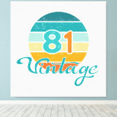 Retro Zonsondergang 81 Vintage Vervuild Canvas Afdruk (Insitu (Houten vloer))