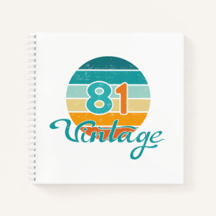 Retro Zonsondergang 81 Vintage Vervuild Notitieboek