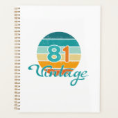 Retro Zonsondergang 81 Vintage Vervuild Planner (Voorkant)