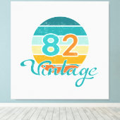 Retro Zonsondergang 82 Vintage Vervuild Canvas Afdruk (Insitu (Houten vloer))