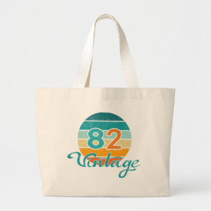 Retro Zonsondergang 82 Vintage Vervuild Grote Tote Bag