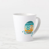 Retro Zonsondergang 82 Vintage Vervuild Latte Mok (Rechterhoek)