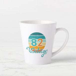 Retro Zonsondergang 82 Vintage Vervuild Latte Mok