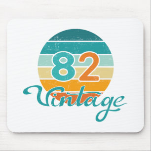 Retro Zonsondergang 82 Vintage Vervuild Muismat