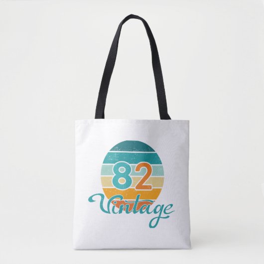 Retro Zonsondergang 82 Vintage Vervuild Tote Bag (Voorkant)