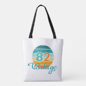 Retro Zonsondergang 82 Vintage Vervuild Tote Bag (Achterkant)