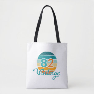 Retro Zonsondergang 82 Vintage Vervuild Tote Bag