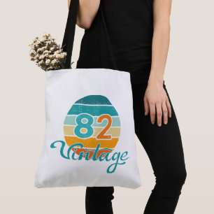Retro Zonsondergang 82 Vintage Vervuild Tote Bag