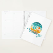 Retro Zonsondergang 83 Vintage Vervuild Planner (Display)