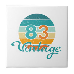 Retro Zonsondergang 83 Vintage Vervuild Tegeltje
