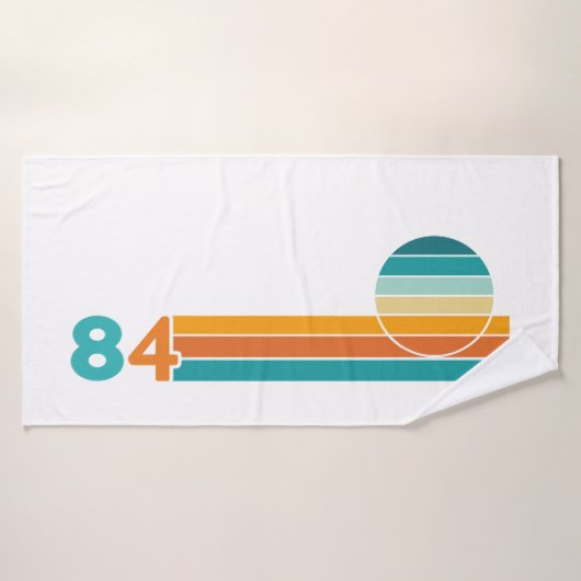 Retro Zonsondergang 84 Badhanddoek (Badhanddoek)