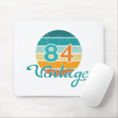 Retro Zonsondergang 84 Vintage Vervaaid Muismat (Met muis)