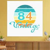 Retro Zonsondergang 84 Vintage Vervuild Canvas Afdruk (Insitu (Woonkamer))