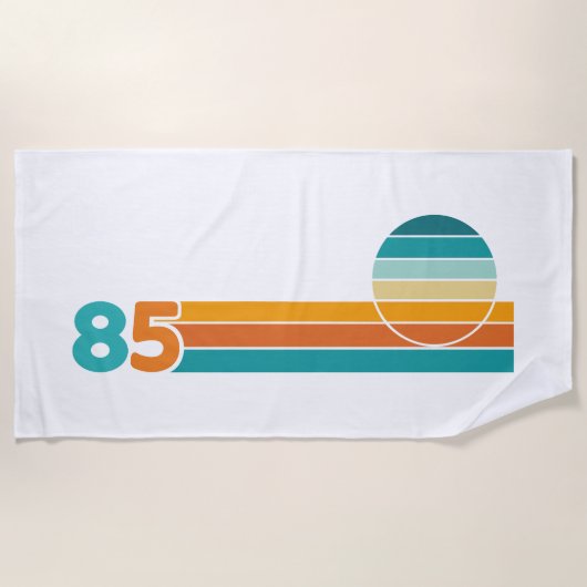 Retro Zonsondergang 85 Strandlaken (Voorkant)