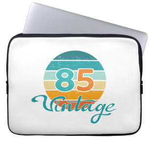 Retro Zonsondergang 85 Vintage Vervuild Laptop Sleeve