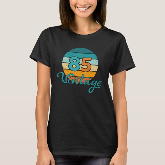 Retro Zonsondergang 85 Vintage Vervuild T-shirt (Voorkant)