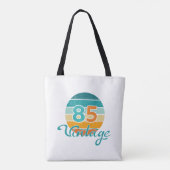 Retro Zonsondergang 85 Vintage Vervuild Tote Bag (Achterkant)