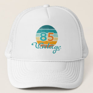 Retro Zonsondergang 85 Vintage Vervuild Trucker Pet