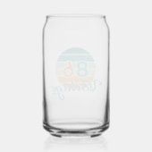 Retro Zonsondergang 86 Vintage Vervuild Blikvorm Glas (Voorkant)