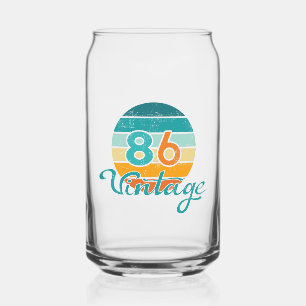 Retro Zonsondergang 86 Vintage Vervuild Blikvorm Glas