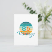 Retro Zonsondergang 86 Vintage Vervuild Briefkaart (Staand voorkant)