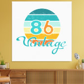 Retro Zonsondergang 86 Vintage Vervuild Canvas Afdruk (Insitu (Woonkamer))