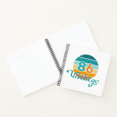 Retro Zonsondergang 86 Vintage Vervuild Notitieboek (Binnen)