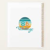Retro Zonsondergang 86 Vintage Vervuild Planner (Achterkant)